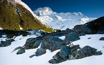 Nature, Stones, Mountains, Snow, Shine, Light, Spring, Thawed Patches, Protalins HD wallpaper