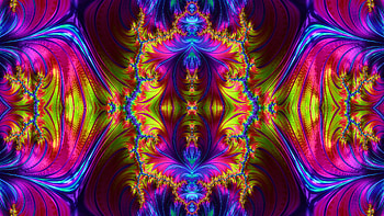 Trippy Psychedelic Fractal, trippy, psychedelic, aesthetic, pattern, Abstract, fractal HD wallpaper