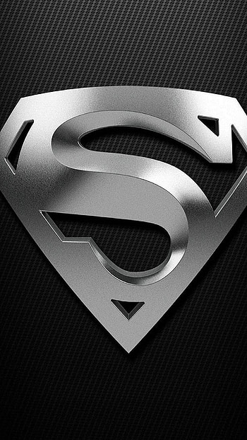 S Letter, Superman Logo, silver HD phone wallpaper