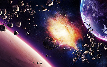 Universe, Shine, Light, Planet, Explosion HD wallpaper