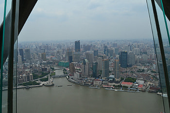 Shanghai View, skyline, shanghai, city, view, china, oriental pearl tower HD wallpaper
