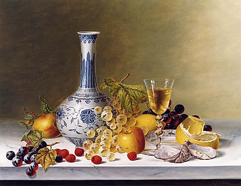 Roy Hodrien, painting, art, grape, fruit, apple, wine HD wallpaper