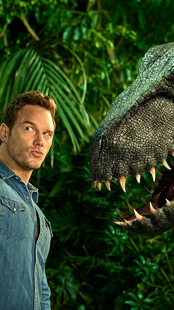 Jurassic World, Fallen Kingdom, Chris Pratt, Dinosaur HD phone wallpaper