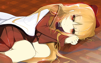 Anime, To Lie Down, Lie, Girl, Hair, Face HD wallpaper