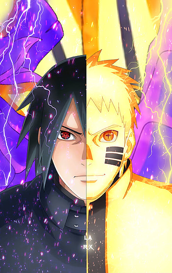 naruto x sasuke, kurama, sharingan, uchiha, kuramamode, boruto, combo, larx, susanoo, thunder, anime HD phone wallpaper