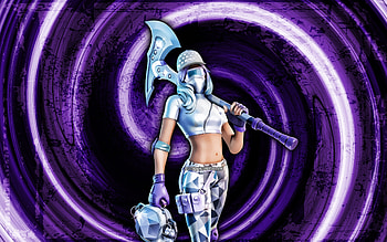 Diamond Diva, violet grunge background, Fortnite, vortex, Fortnite characters, Diamond Diva Skin, Fortnite Battle Royale, Diamond Diva Fortnite HD wallpaper