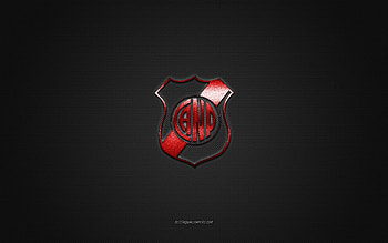 Nacional Potosi, Bolivia football club, red logo, gray carbon fiber background, Bolivian Primera Division, football, Potosi, Bolivia, Nacional Potosi logo HD wallpaper