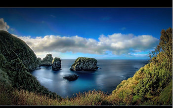 admirals view, sea, admirals, view, sky, grass HD wallpaper