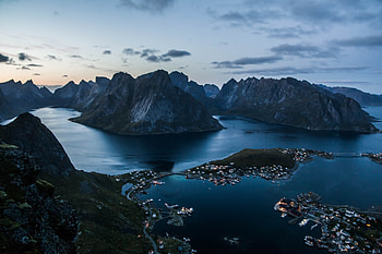 Reine At Lofoten Islands At Sunset , island, sunset, nature HD wallpaper