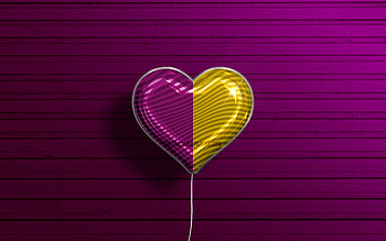 I Love Wexford, , realistic balloons, violet wooden background, Day of Wexford, irish counties, flag of Wexford, Ireland, balloon with flag, Counties of Ireland, Wexford flag, Wexford HD wallpaper