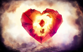 Valentines Day Heart, red roses, heart, love, valentines day HD wallpaper