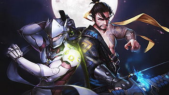 Genji and Hanzo, Dynamic , Gaming brothers HD wallpaper