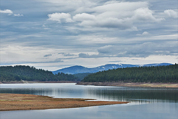 Nature, Lake, Coast, Forest, Hill HD wallpaper
