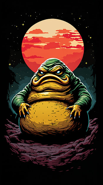 Jabba the Hutt: A Unique for Star Wars Fans, Star Wars, alien, moon, cartoon HD phone wallpaper
