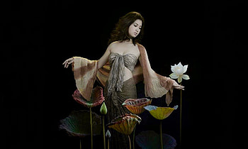 Unearthly Beauty, graphy, model, gentleness, flowers, lovely, woman HD wallpaper