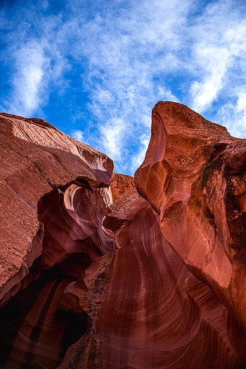 Nature, Sky, Canyon, Rock, Cave, Bottom View HD phone wallpaper