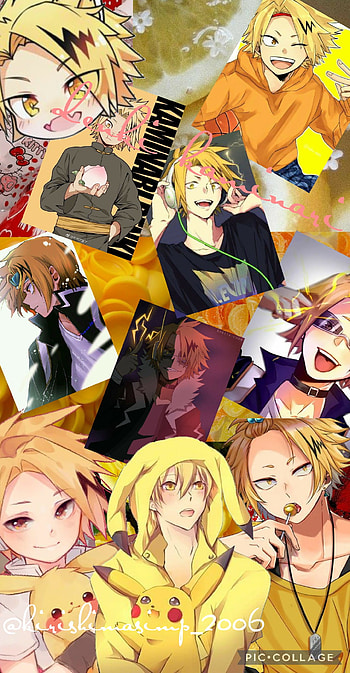 Denki kaminari, chargebolt, mha, stun-gun hero: chargebolt, yellow, bnha, cute, red, pikachu, class 1a, anime HD phone wallpaper