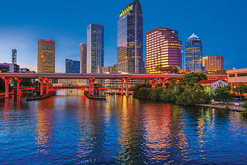 Tampa Skyline, Along the river HD wallpaper