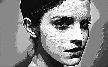 Emma Watson, , vector art, Emma Watson drawing, creative art, Emma Watson art, vector drawing, Emma Watson portrait HD wallpaper