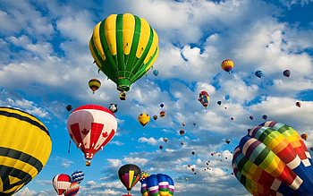 Air sports, Hot air balloons , 10, Pine bush HD wallpaper