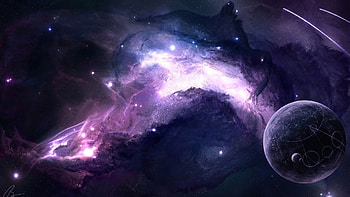 Purple Space High Definition HD wallpaper