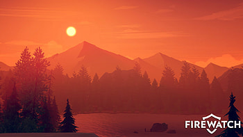 Firewatch, Orange sunset, Lake view, Gaming experience HD wallpaper