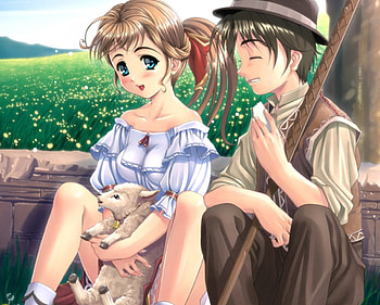 Country Love, nice, sheep, couple, wool, happy, female, handsome, sexy, sweet, hot, girl, grass, anime girl, anime, pretty, brown hair, guy, cap, lovely, lamb, animal, lover, cute, dress, long hair, beauty, male, hat, beautiful, boy, field, love, green hair, friend HD wallpaper