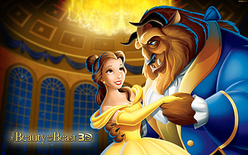 Disney Princess Belle And Beast HD wallpaper