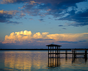 Nature, Water, Twilight, Lake, Pier, Dusk HD wallpaper