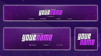 Cool Youtube Banner Template | Banner, Twitter Header, Avatar (Psd pertaining to Cool HD wallpaper