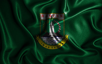 Banten flag, , silk wavy flags, indonesian provinces, Day of Banten, fabric flags, Flag of Banten, 3D art, Banten, Asia, Provinces of Indonesia, Banten 3D flag, Indonesia HD wallpaper