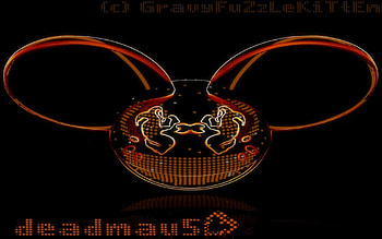deadmau5, head, mau5, light, red HD wallpaper