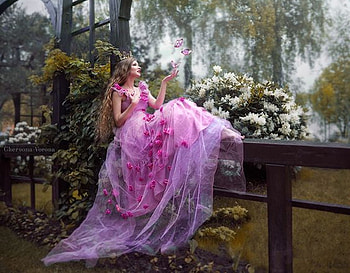 Secret Garden, colorful, etheral women, vibrant, Ethereal Woman Secret Garden, women are special, butterflies, GhervonaVorona, pink, vivid, female trendsetters, bright color, bold, lips nails eyes hair art HD wallpaper