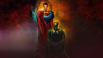 Batman And Superman Shrouded In Darkness, superman, batman, artwork, art, digital-art, superheroes, artstation HD wallpaper