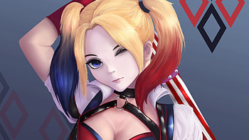 Asian Harley Quinn, harley-quinn, artwork, superheroes, deviantart HD wallpaper