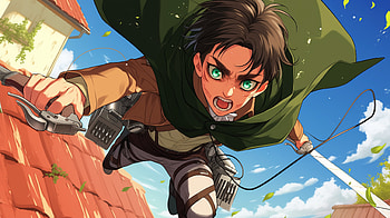 Eren Yeager - Dive Into Action!, Anime, Attack on Titan, Eren Yeager HD wallpaper