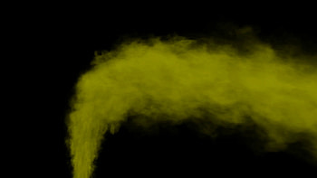 Animated stream of yellow smoke or toxic gas drifting to the right side. Front camera view. Transparent background. Alpha channel embedded with PNG file. HD wallpaper