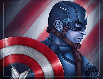 Captain America In Civil War, captain-america, captain-america-civil-war, artwork, superheroes, deviantart HD wallpaper