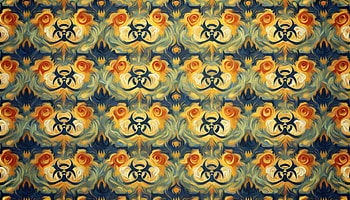 Vintage Floral Pattern, biohazard, floral design HD wallpaper