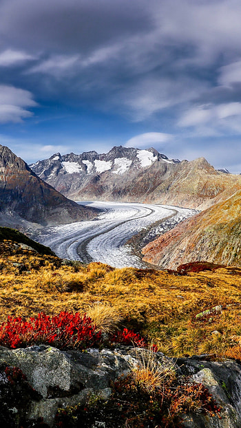 Alpine glaciers, Majestic mountains, Aletsch wonder, Swiss beauty HD phone wallpaper