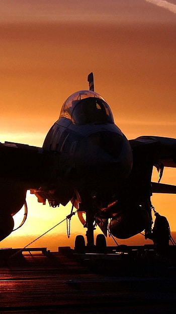 Top Gun, Jet Fighter, Sunset HD phone wallpaper