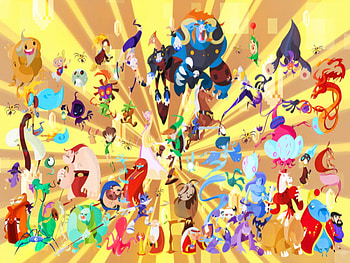 penny arcade zelda cross over, videogame, nintendo, qwl, saria, sheik, princess routo, moon, gerudo, zombie, majoras mask, impa, tetra, ganondorf, nabooru, bird, deku, link, gorn, tingle, video game, twinrova, zelda, androgynous, epona HD wallpaper