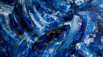 Blue Brushstroke Cascade, Abstract, blue, paint, abstract blue, blue tones HD wallpaper