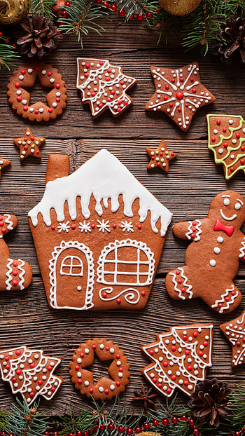 Whimsical gingerbread houses, Festive , Sweet and delicious, Edible art HD phone wallpaper