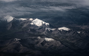 Nature, Mountains, View From Above, Vertex, Tops, Snow Covered, Snowbound, Mountain Range HD wallpaper