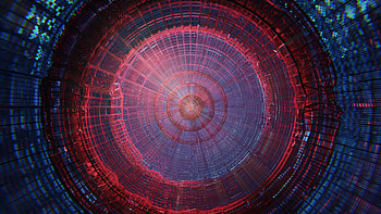 Circular grid, geometry concept, art HD wallpaper