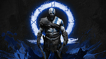 Kratos In The Flames Of Ragnarok, kratos, god-of-war-ragnarok, god-of-war, games, ps5-games, ps4-games, artwork, digital-art, video-games HD wallpaper