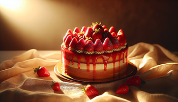 Sumptuous Strawberry Cake, strawberry cake, cake, strawberry, dessert, pastry HD wallpaper