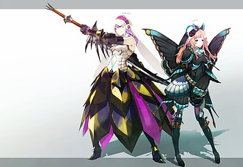 Monster Hunters, sexy, sword, hot, cute, beautiful, anime girls, beauty, armor, weapon HD wallpaper