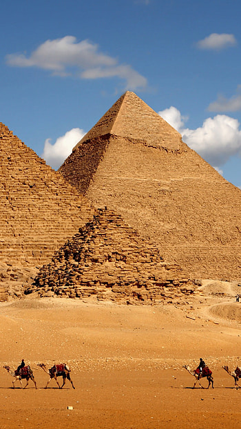 Egypt pyramid, Camel, Architectural marvel, Breathtaking views HD phone wallpaper